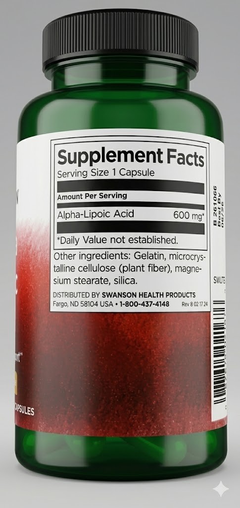 Alpha Lipoic Acid 600 mg 60 Capsules