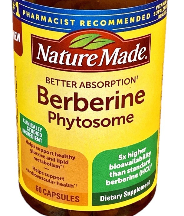 Lot of 2 ~ Nature Made ~ Berberine Phytosome 550 mg ~ 60 Capsules ~ Exp 2027/03