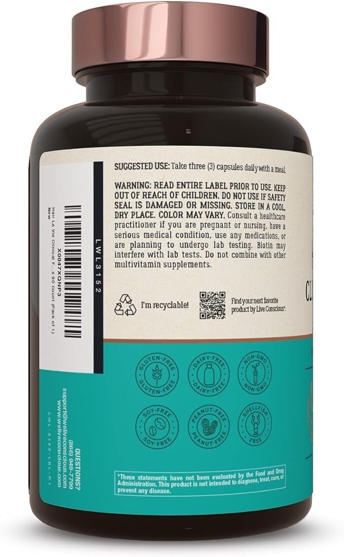 Hair La Vie Clinical Formula Hair Vitamins with Biotin & Saw PalmettoExp 04/2027