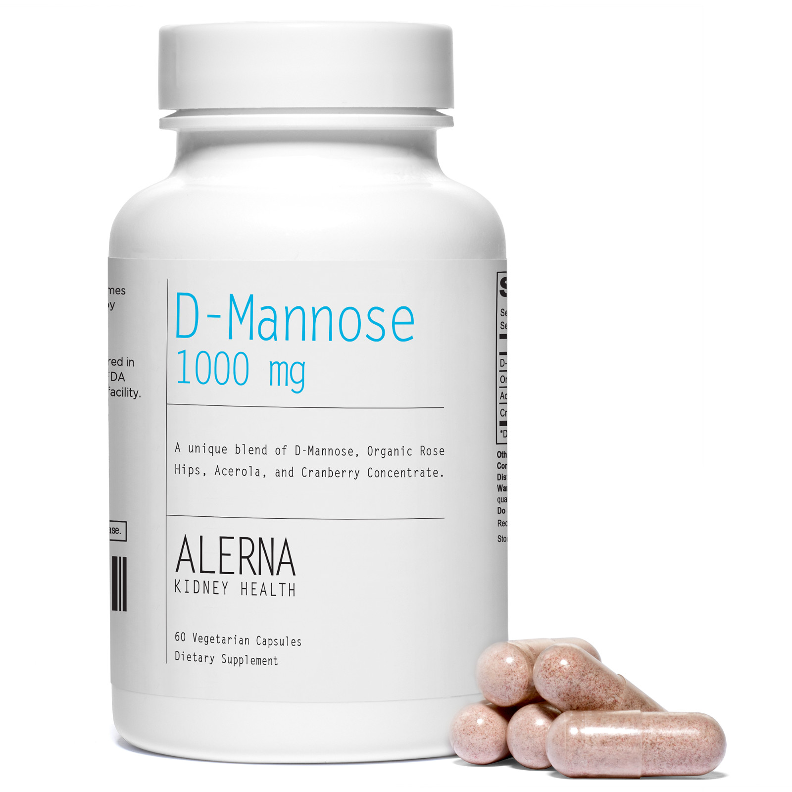 Alerna Kidney Health D-Mannose – 60 Caps, USA Made