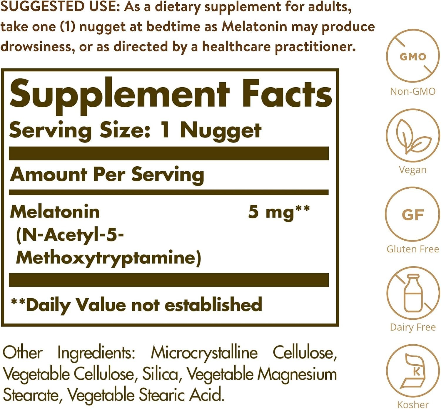 Melatonin 5 mg, 120 Nuggets – Helps Promote Relaxation & Rest | Clinically St…