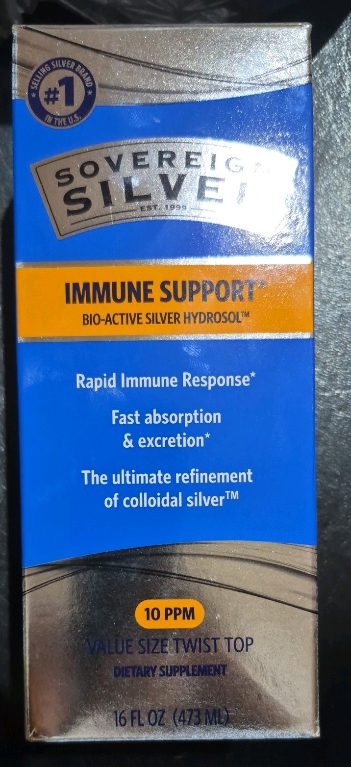 Sovereign Silver Immune Support – Colloidal Silver, Bio-Active Silver Hydrosol,