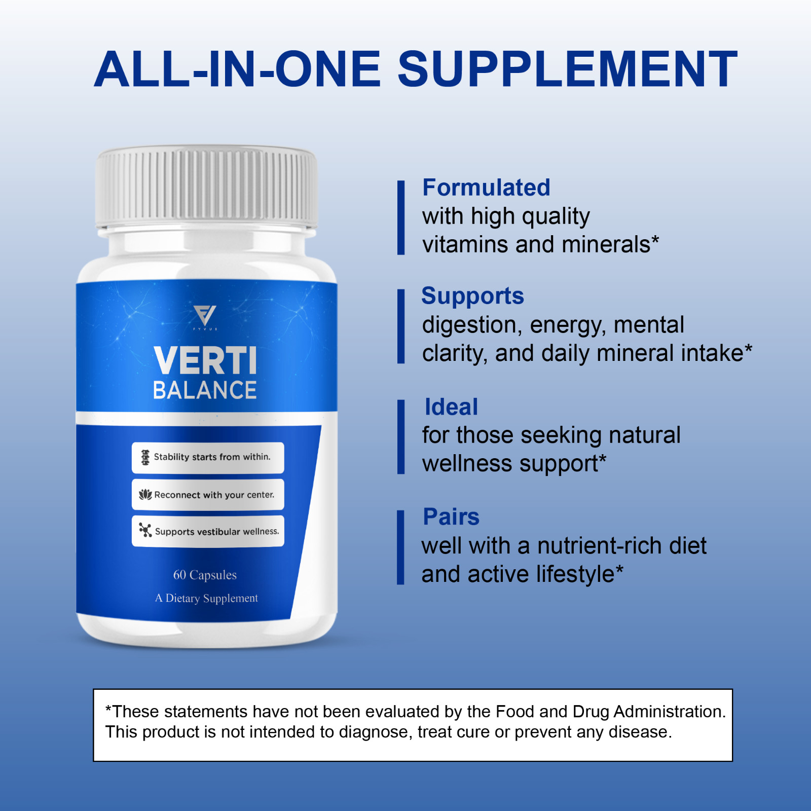 (5 Pack) Verti Balance Supports Wellness, VertiBalance Supplement (300 Capsules)