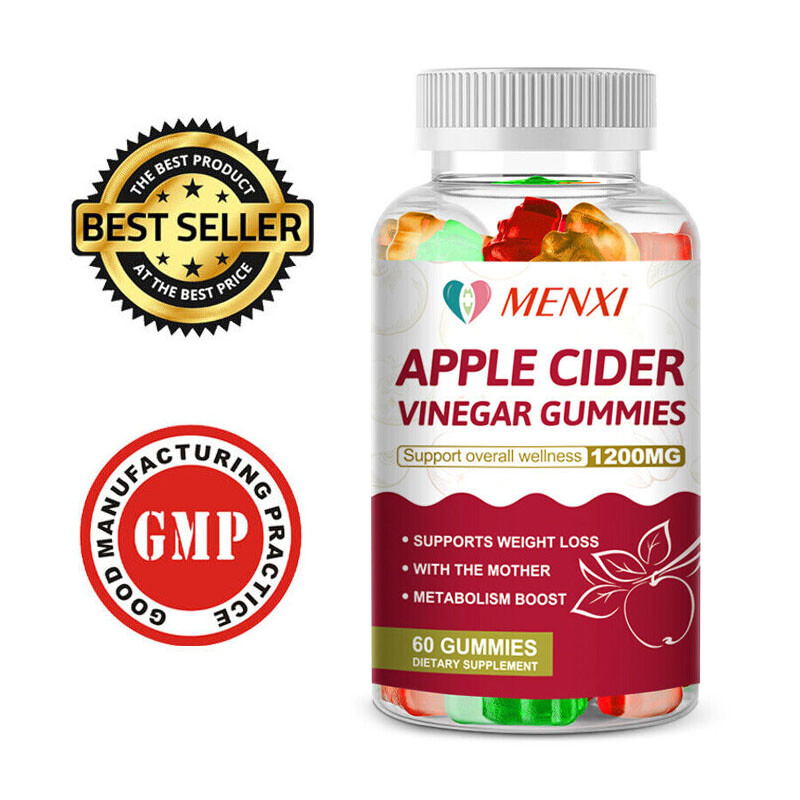 Apple Cider Vinegar Gummies with The Mother for Weight Loss,Detox & Cleanse 1200