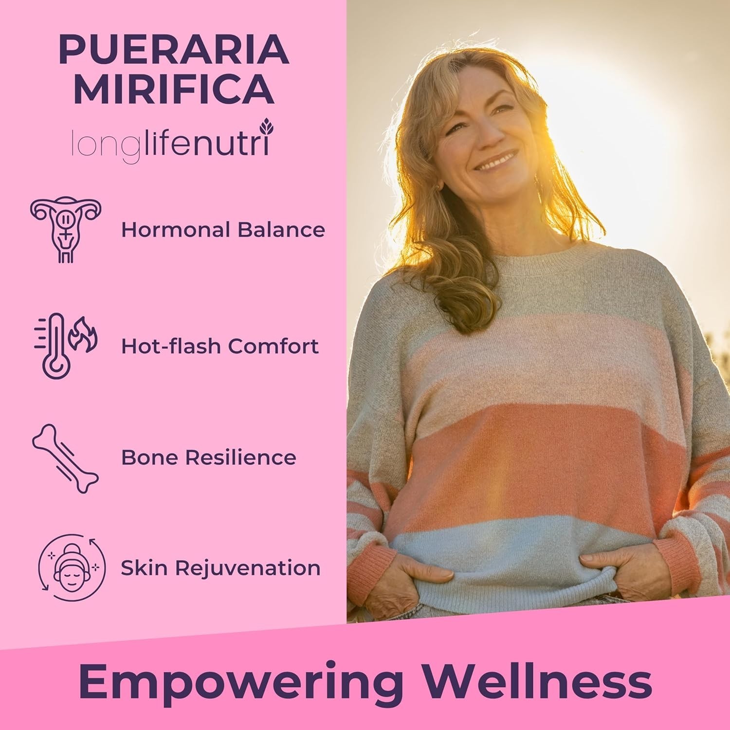Pueraria Mirifica Root Skin, Hair & Collagen Production Support Supplement