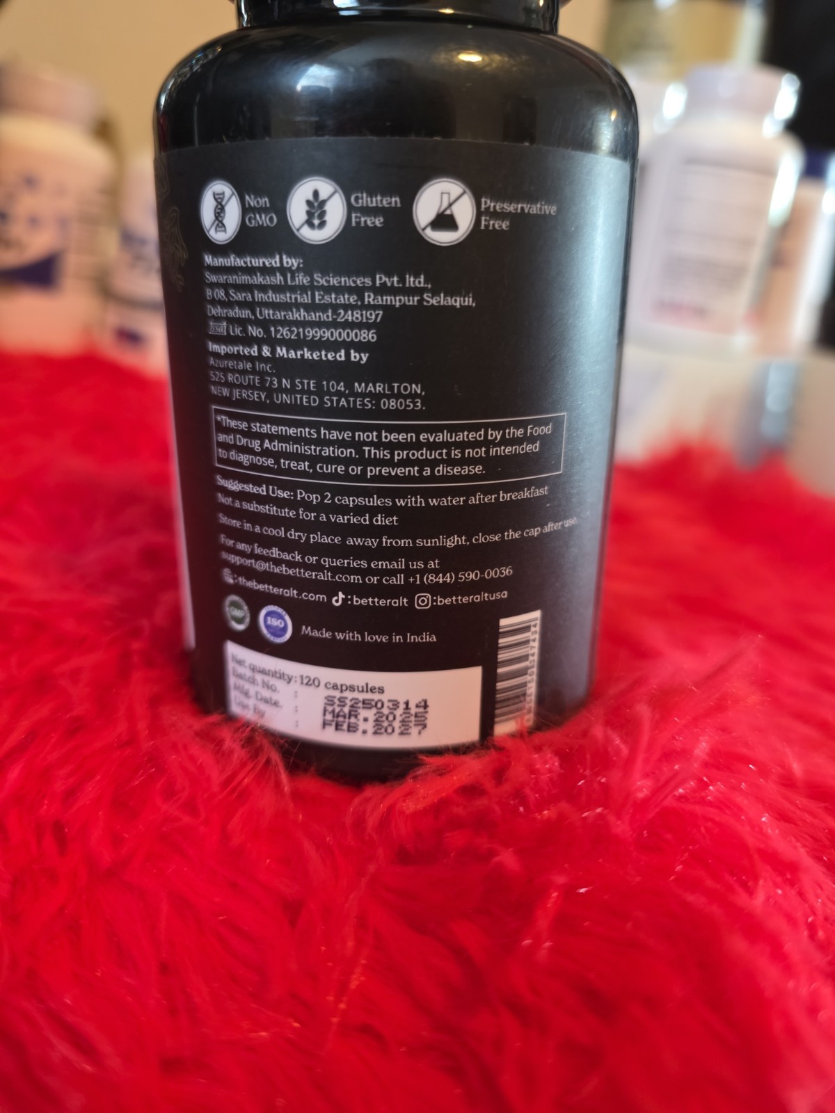BetterAlt Shilajit Sea Moss 92 Trace Minerals ~ 120 Caps