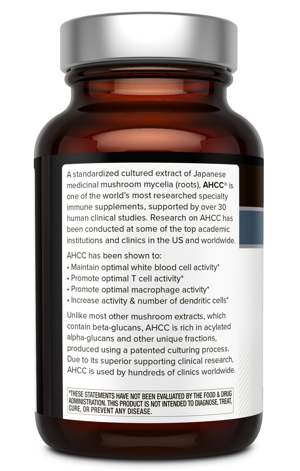 Kinoko Platinum AHCC 750 mg – Immune Supplement – Quality of Life – 60 Count