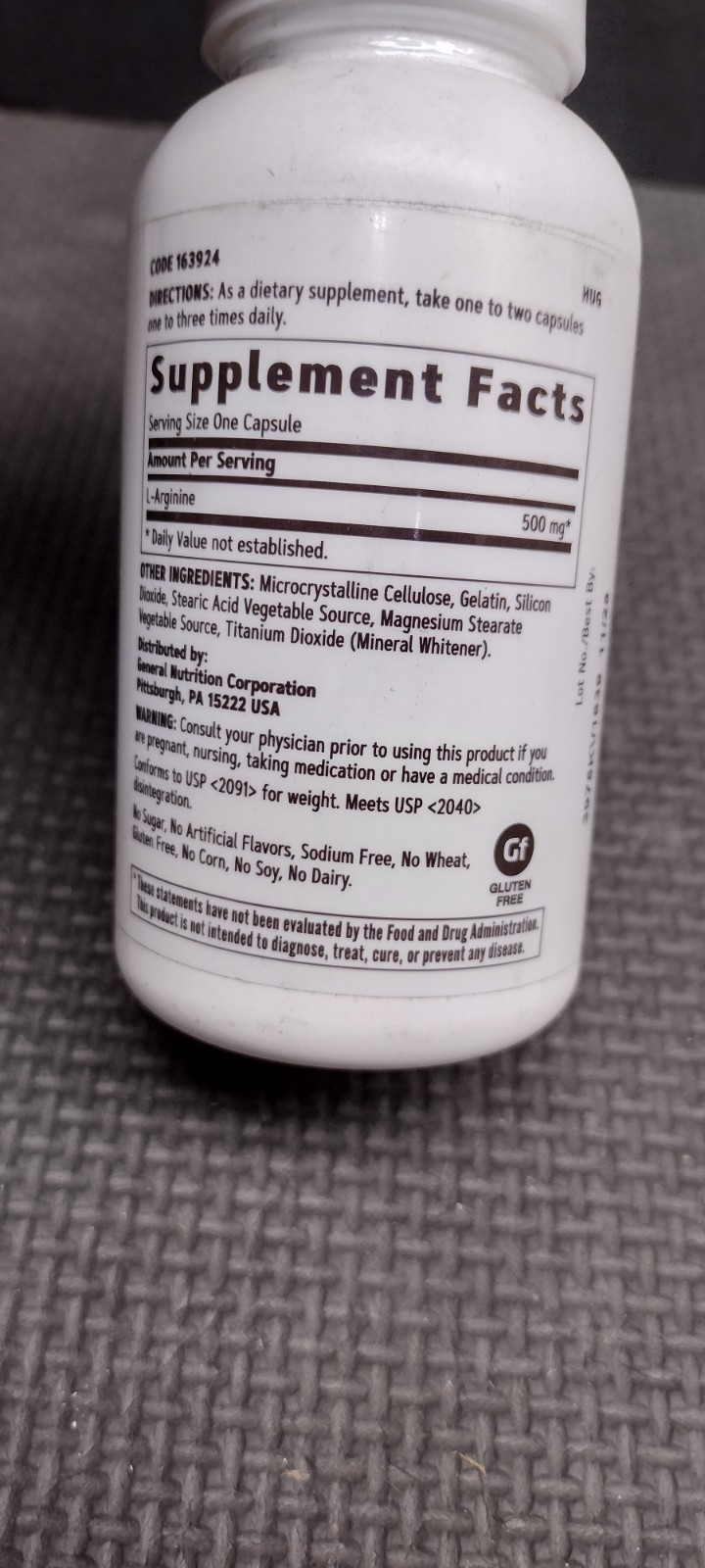 3 pack GNC L-Arginine 500mg 90 Capsules each exp 11/25
