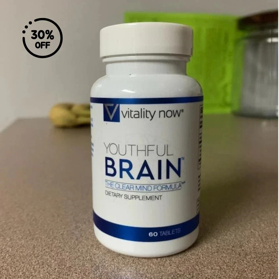 5 Pack Vitality Now Youthful Brain Memory Health Supplement Tablets – 60 Count