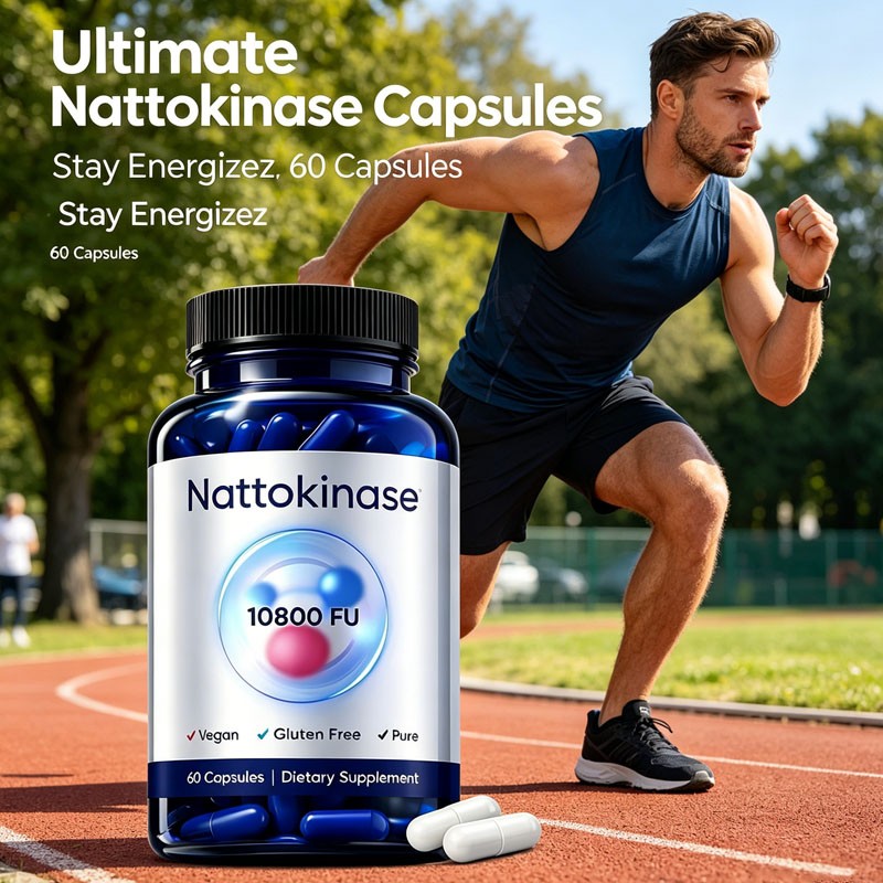 Nattokinase Supplement – 10800 FU 60 Capsules Per Serving Heart Circulation