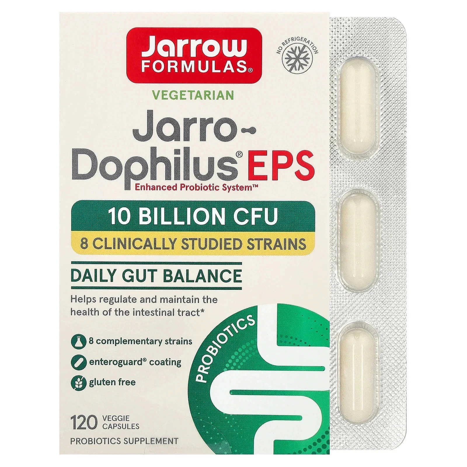 Jarrow Jarro-Dophilus EPS 120 Veggie Capsules Each (Pack of 3)
