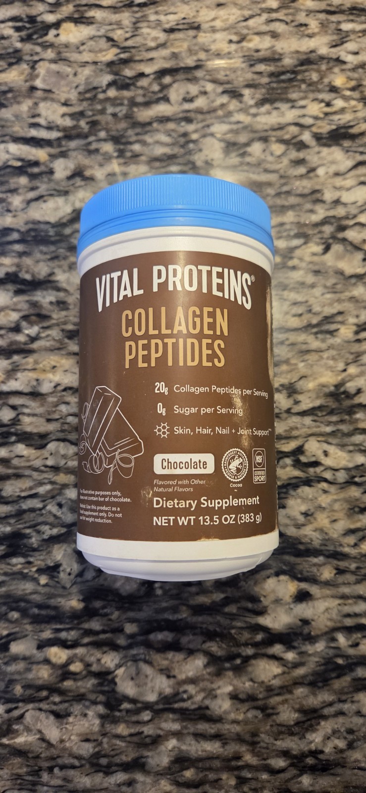 Vital Proteins Collagen Peptides 13.5oz Chocolate EXP03/27
