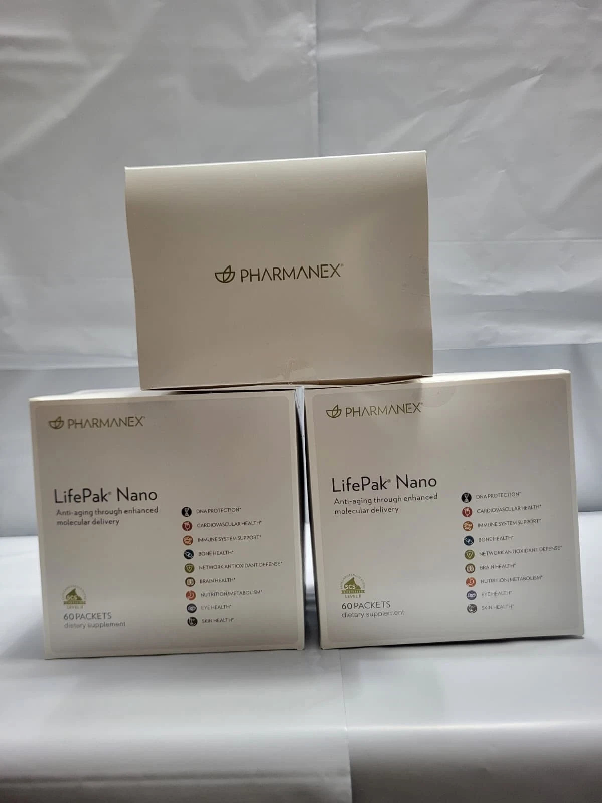 Pack of 3 Nu Skin Pharmanex LifePak Nano 60 Packets Exp 12/2027 NEW