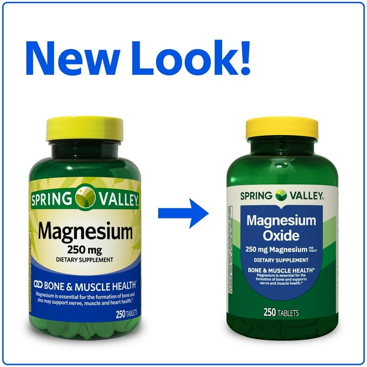 Spring Valley Magnesium Bone & Muscle Health Tablets 250 mg, 250 Count
