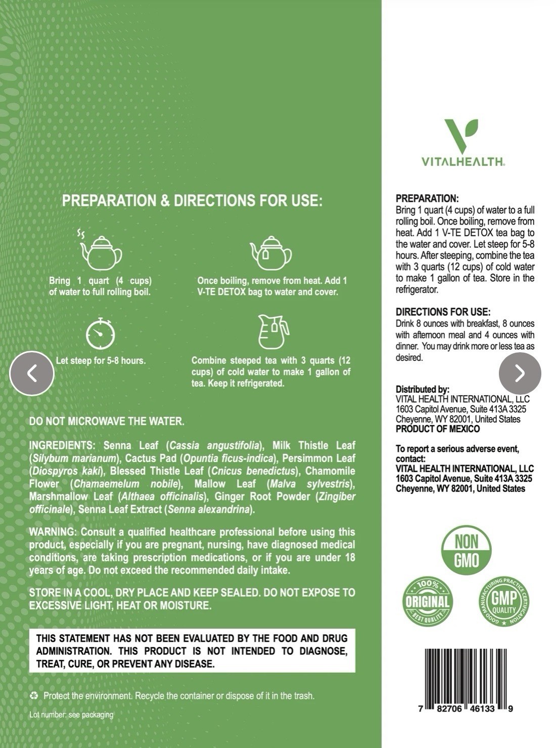TE DETOX VITAL HEALTH para bajar depeso y lucir como te gusta!