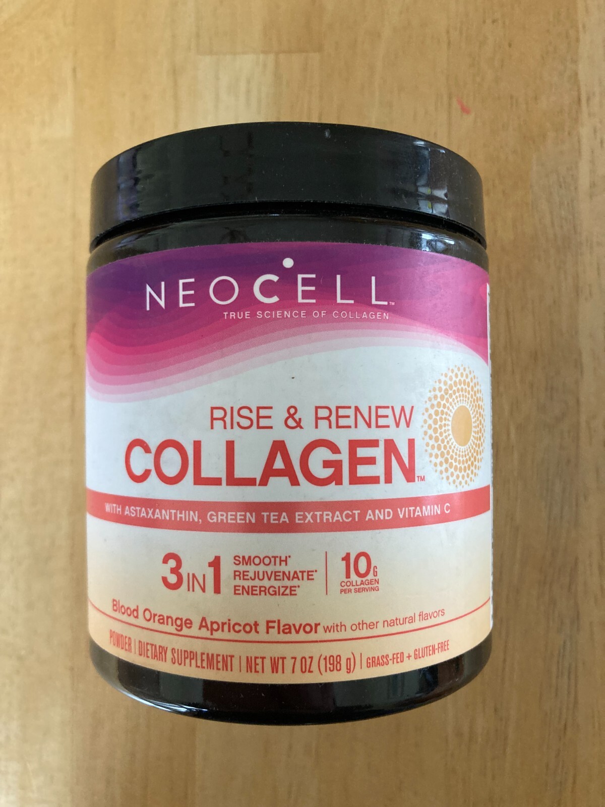 Neocell Rise & Renew Collagen Powder Blood Orange Apricot 7 oz 3in1 Smooth