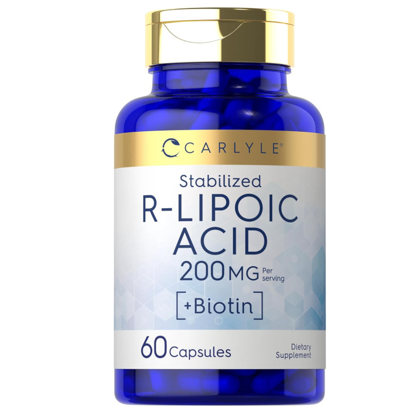 Stabilized R-Lipoic Acid 200mg with Biotin Antioxidant Support 60 Veg Capsules