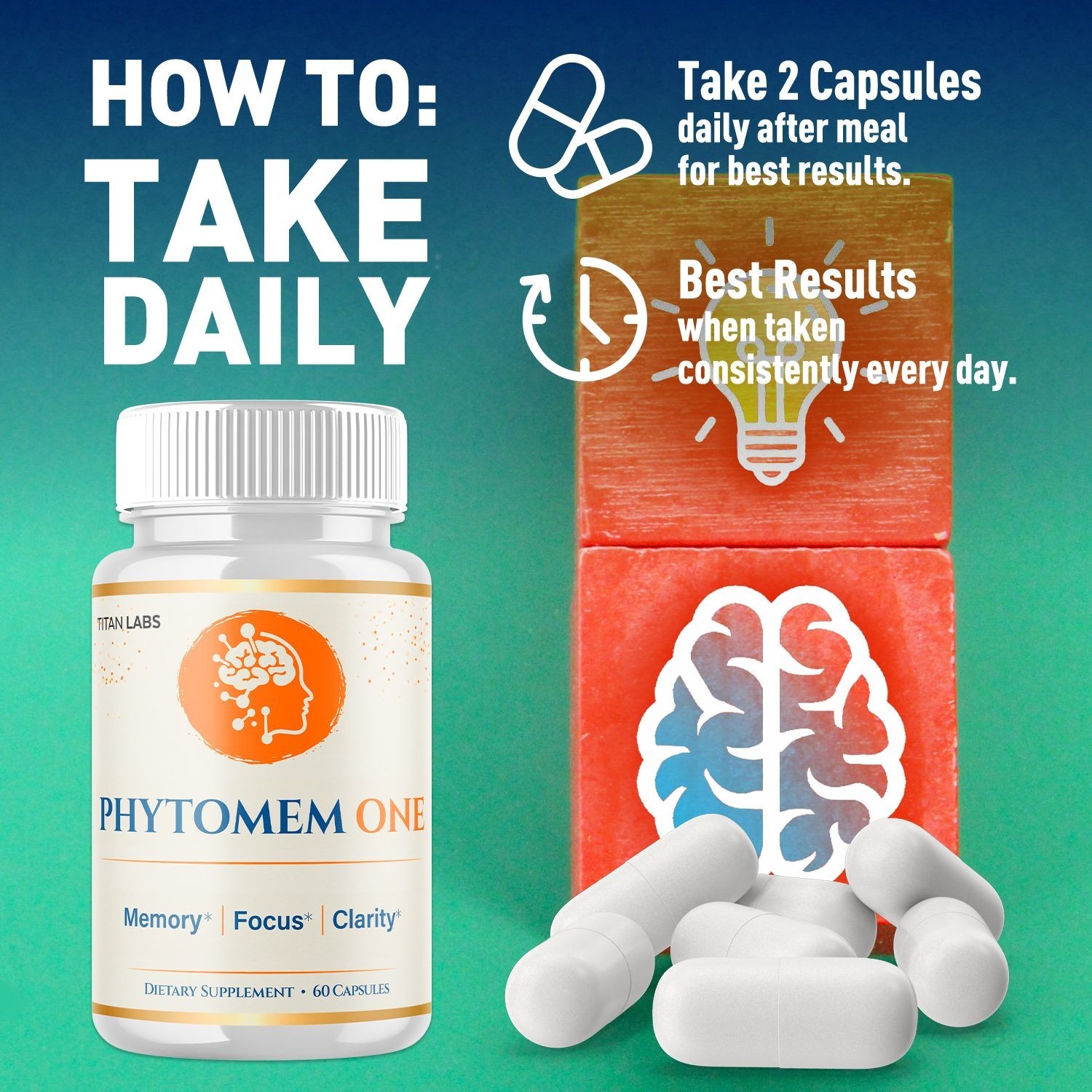 (5 Pack) Phytomem One Advanced Nootropic Brain Supplement PhytomemOne 300 Caps