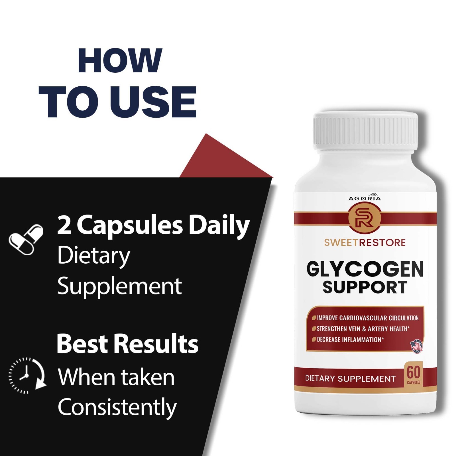 (6 PACK) Sweet Restore Glycogen Support Capsules, Joint Support (360 Capsules)