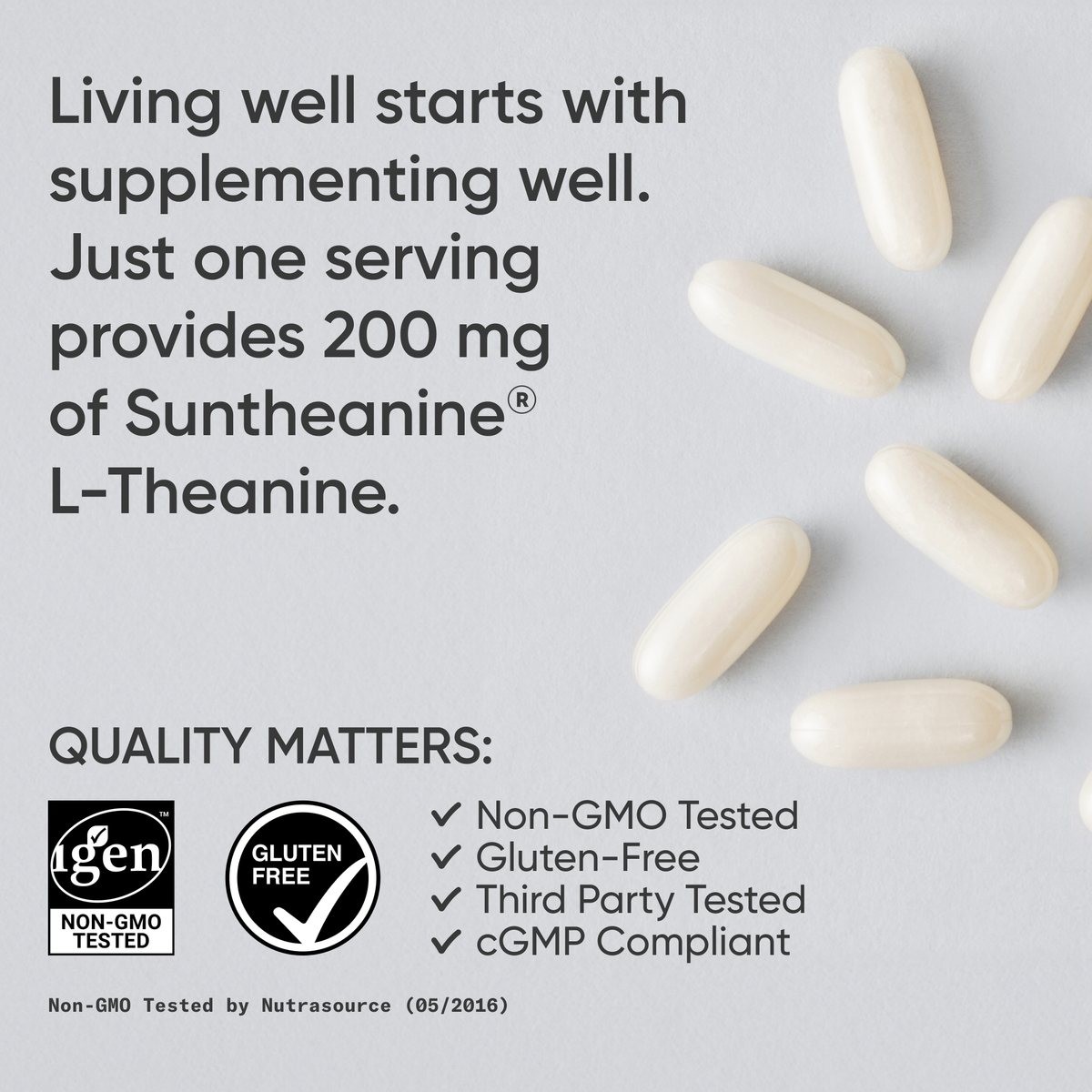 Double Strength L-Theanine 200mg Organic Coconut Oil Focus Relaxation Alertness