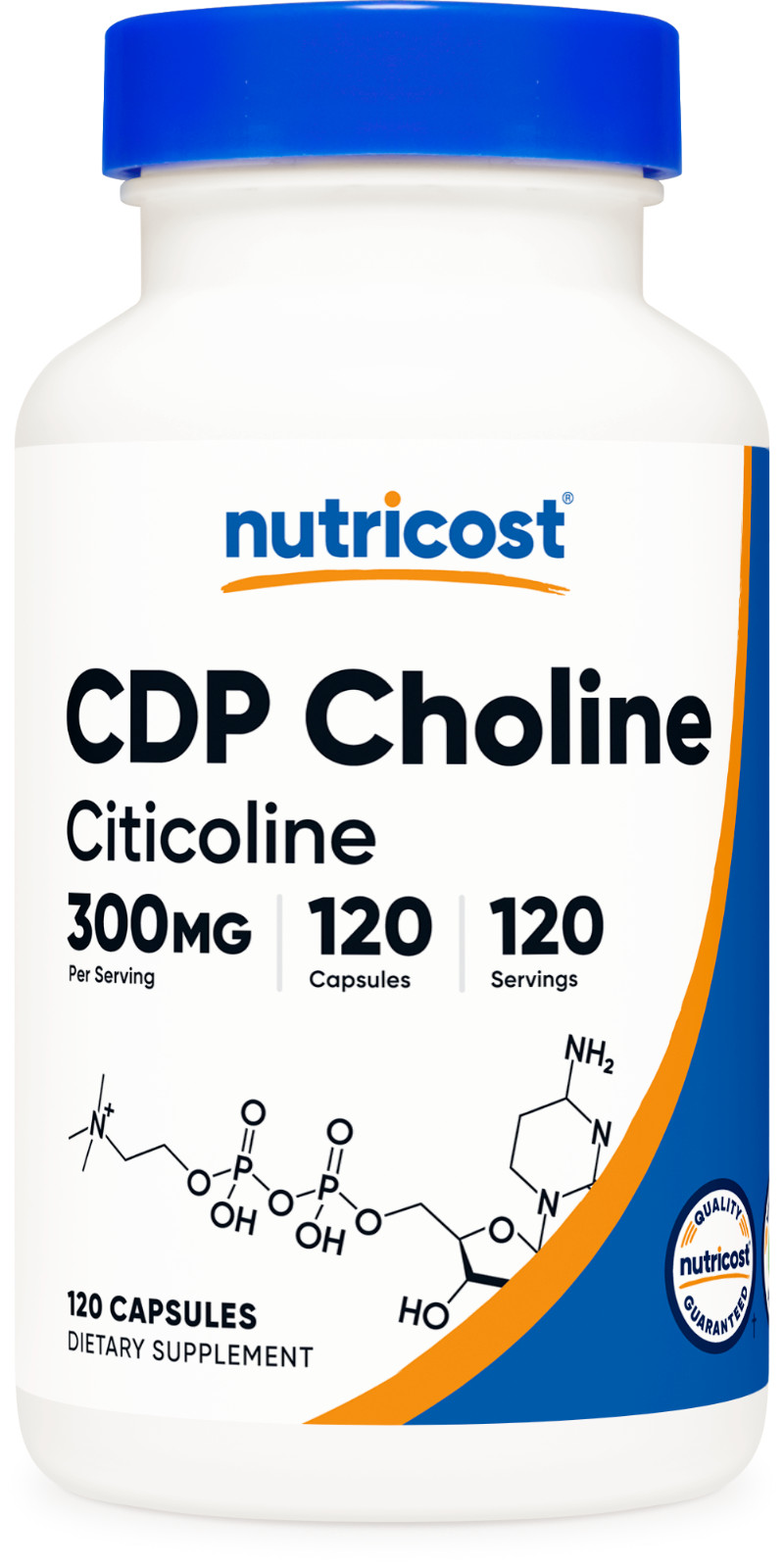 Nutricost CDP Choline (Citicoline) 120 Capsules – 300mg