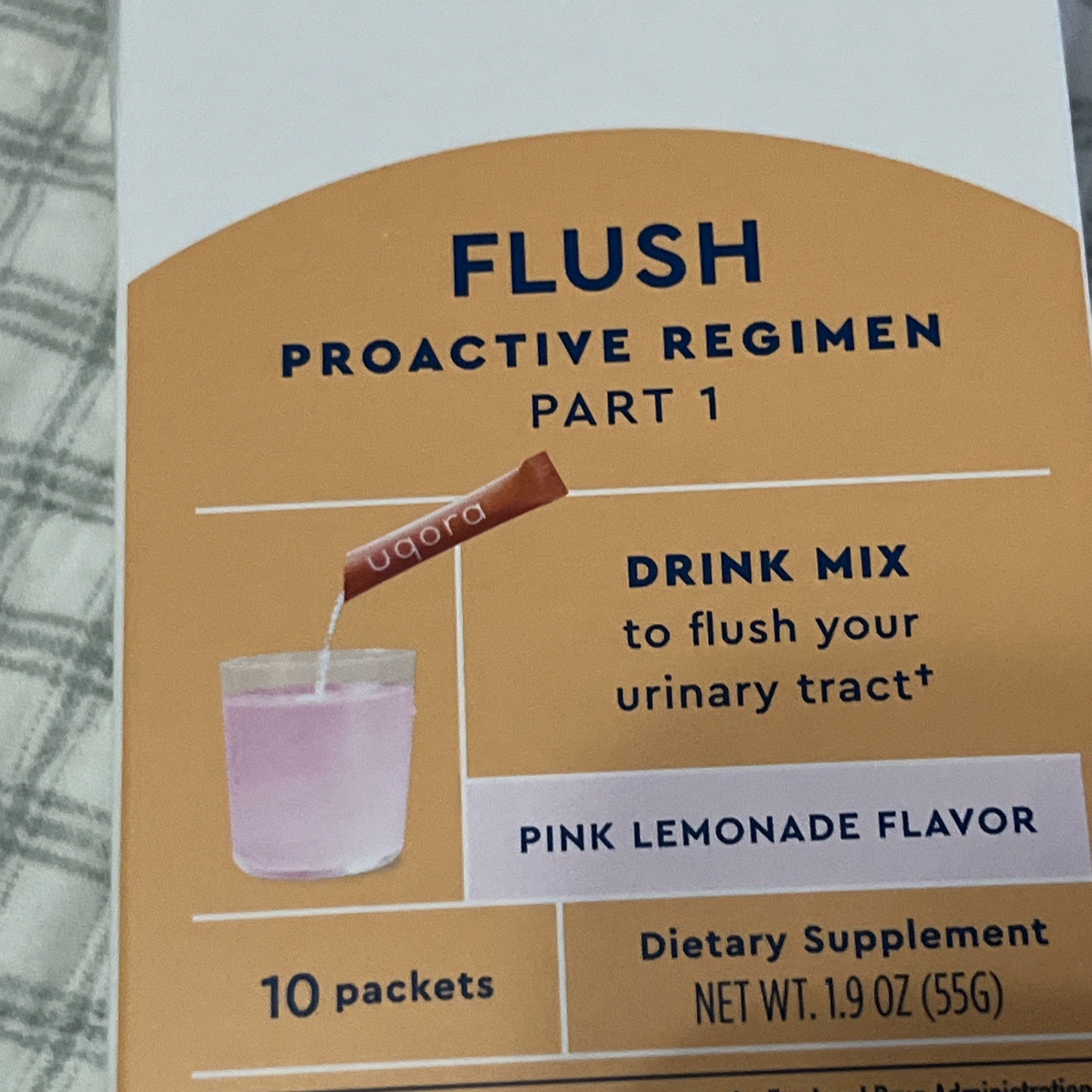 Uqora Drink Mix 1 FLUSH Supplement 10 Packets Pink Lemonade Exp 12/26 women