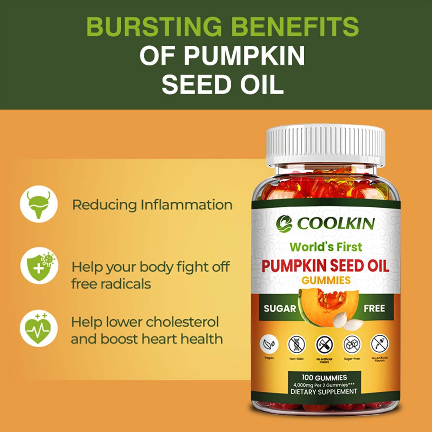 Pumpkin Seed Oil 4000mg – Support Prostate & Urinary Health, Skin, Hair Growth