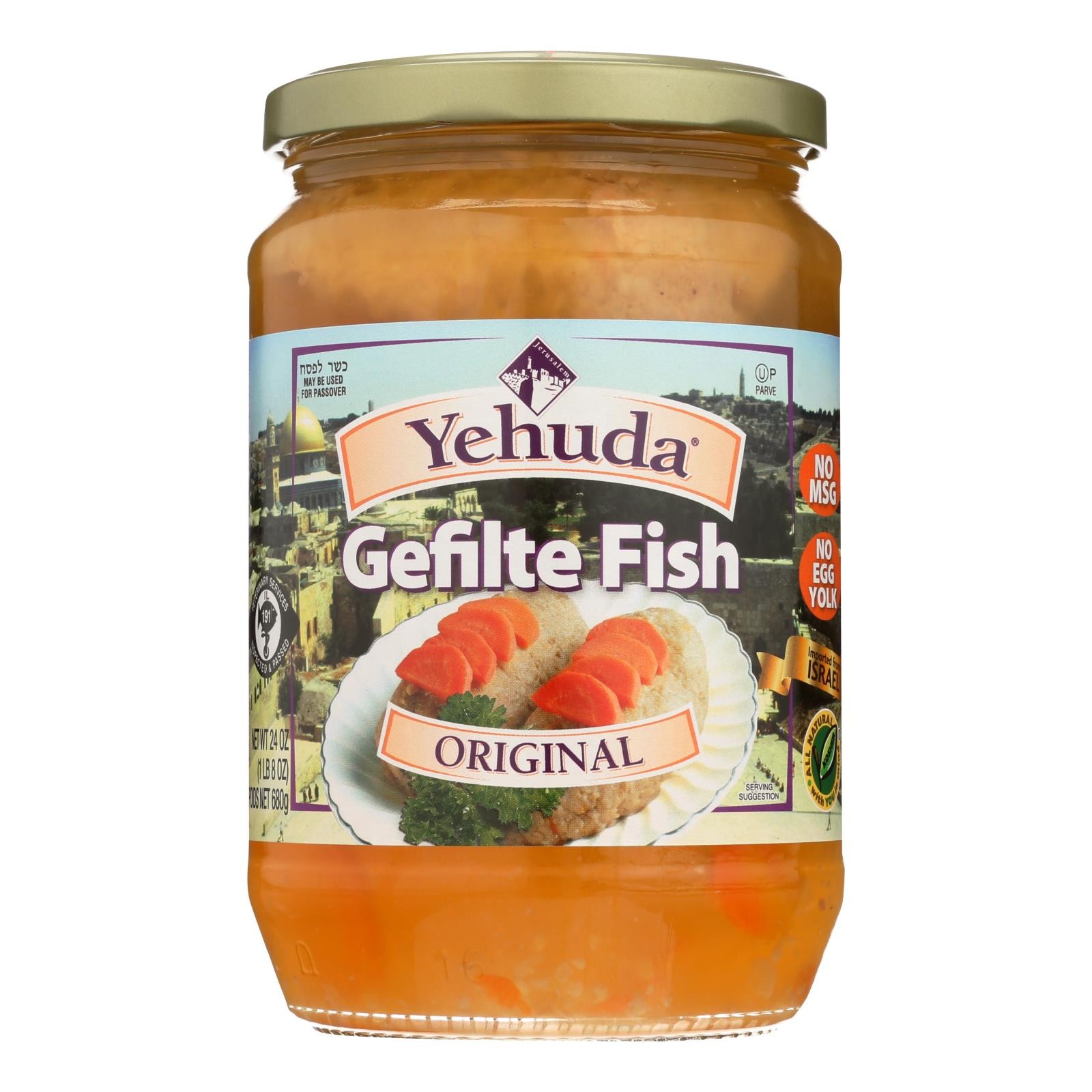 Yehuda Matzo Gelfilte Fish – Original – Case of 12 – 24 oz.