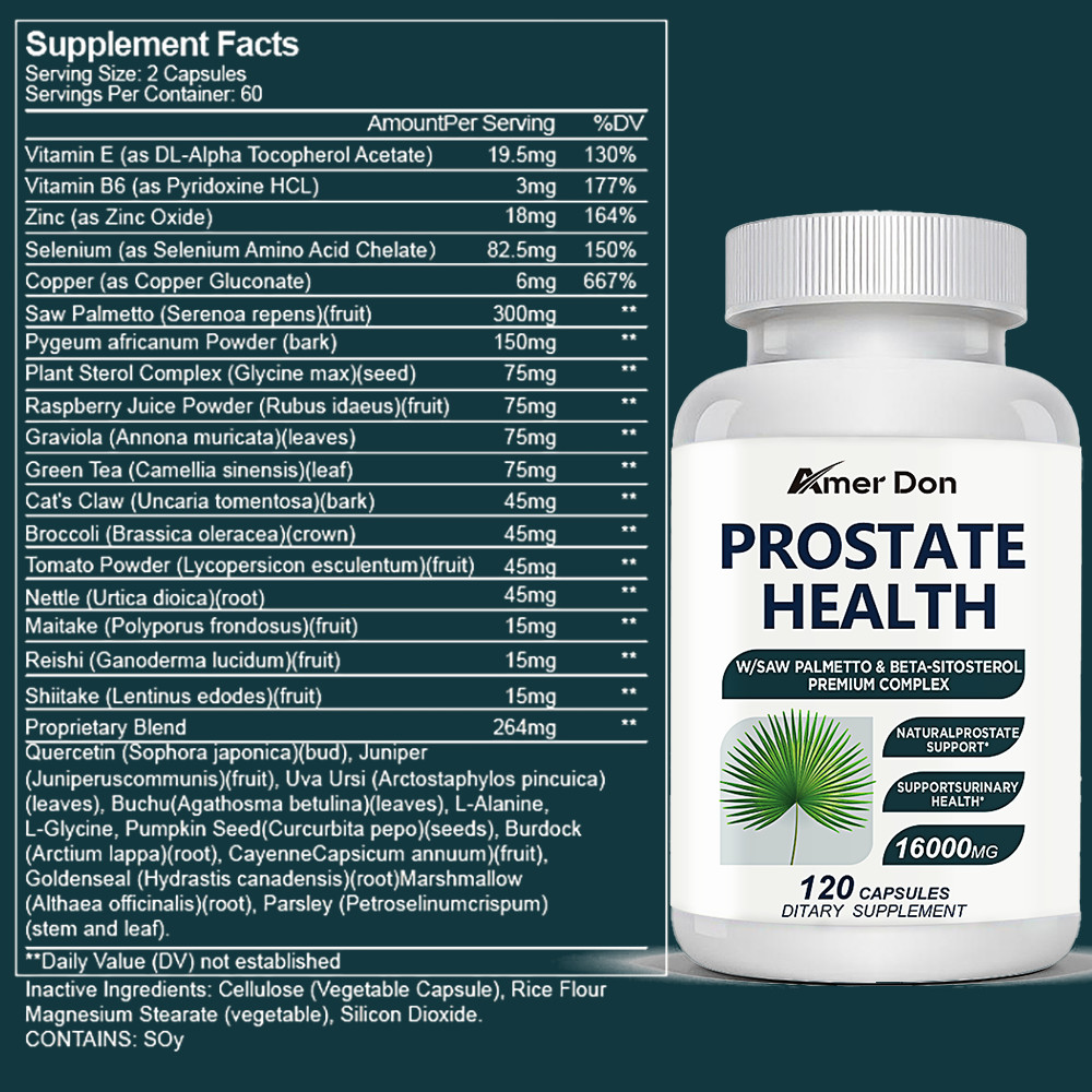 Prostate Support – Saw Palmetto – Reduce Frequent Urination, Stamina supplement
