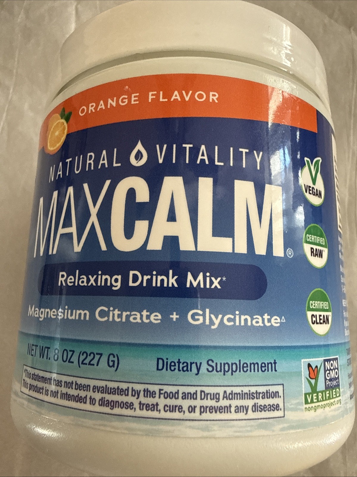 Natural Vitality Calm Magnesium CITRATE +GLYCINATE DRINK MIX. EXP 10/2028