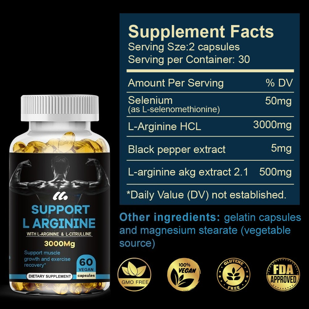 Nitric Oxide Booster Supplement for Blood Circulation and Flow, Endurance/Energy