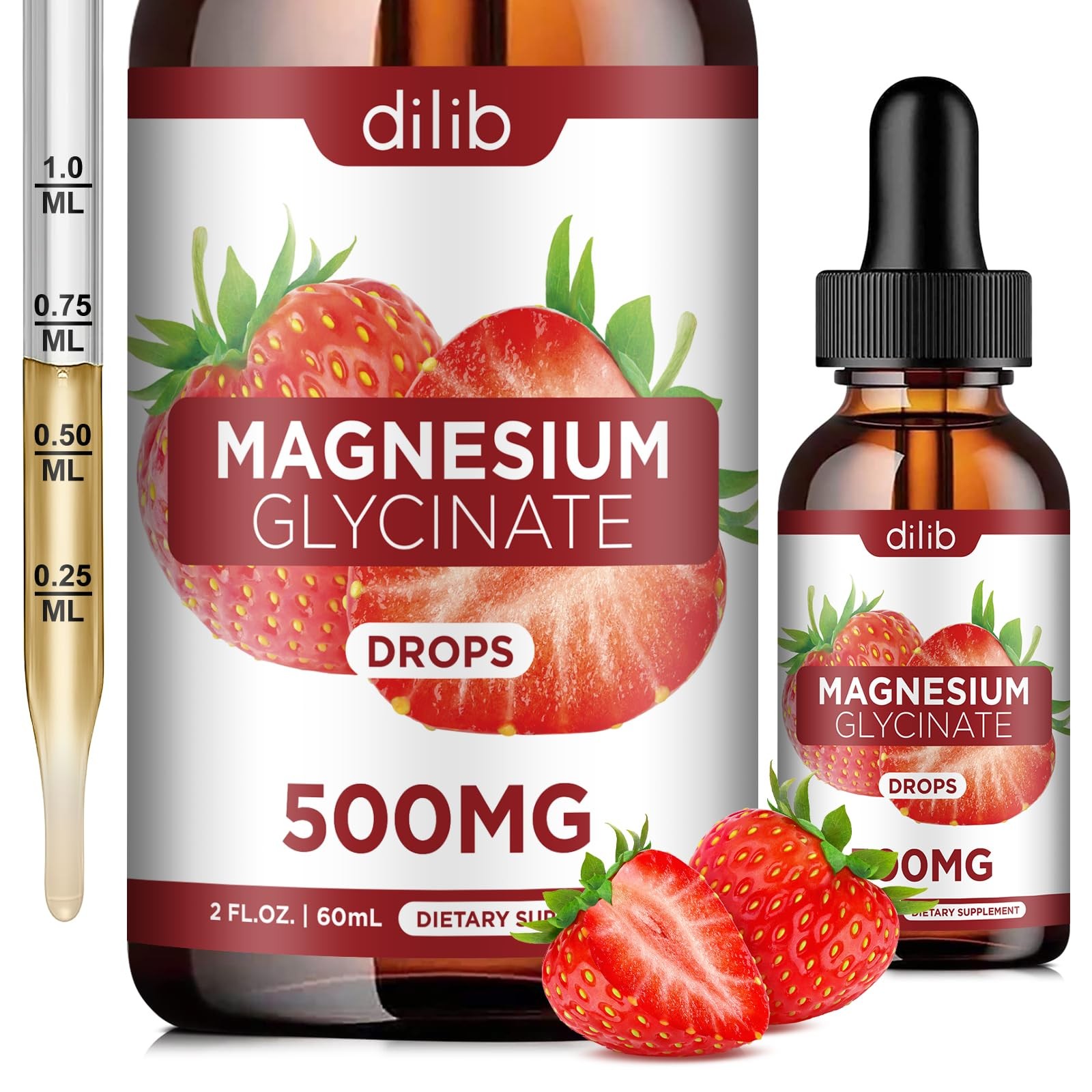 dilib Magnesium Glycinate Supplement, Liquid 2 Fl Oz (Pack of 1)