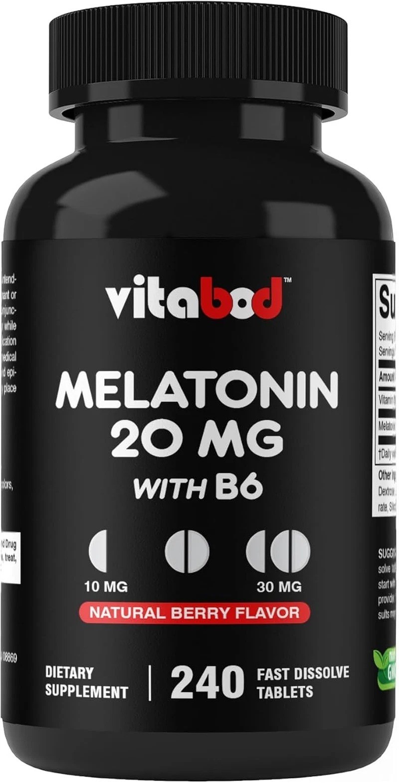 Relaxial Melatonin 20mg | High Potency Sleep Support | 240 Fast Dissolve Tablets