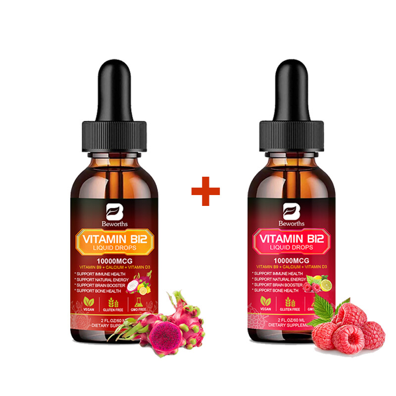 B12 Liquid Drops 2oz – Extra Strength Methylcobalamin, Energy & Immune Support