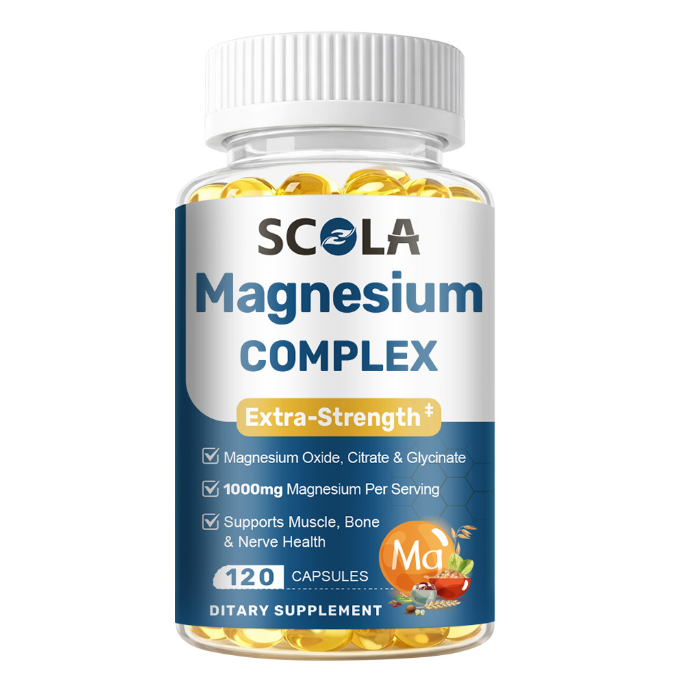 Magnesium Complex 1000mg, High Absorption 120 Capsules – Gluten Free and Non-GMO