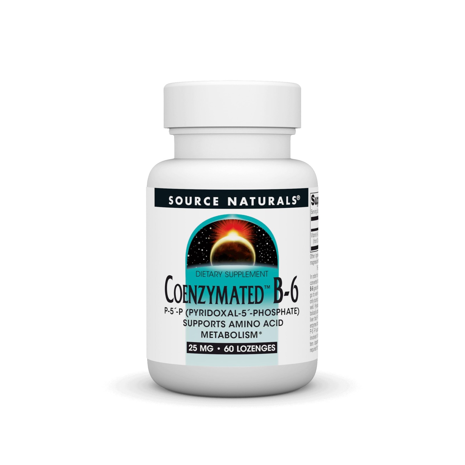 Source Naturals Coenzymated B-6, 25mg- 60 Lozenges 60 Count (Pack of 1)