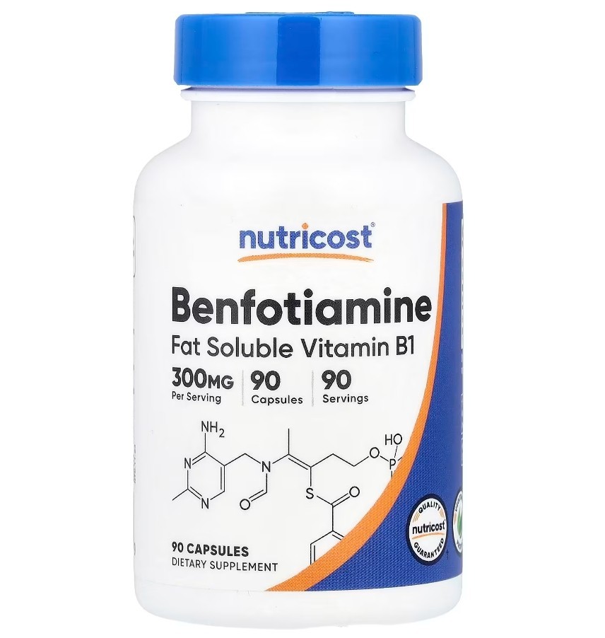 Nutricost, 3 PACK, Benfotiamine, 300 mg, 90 Capsules each (270 total!)