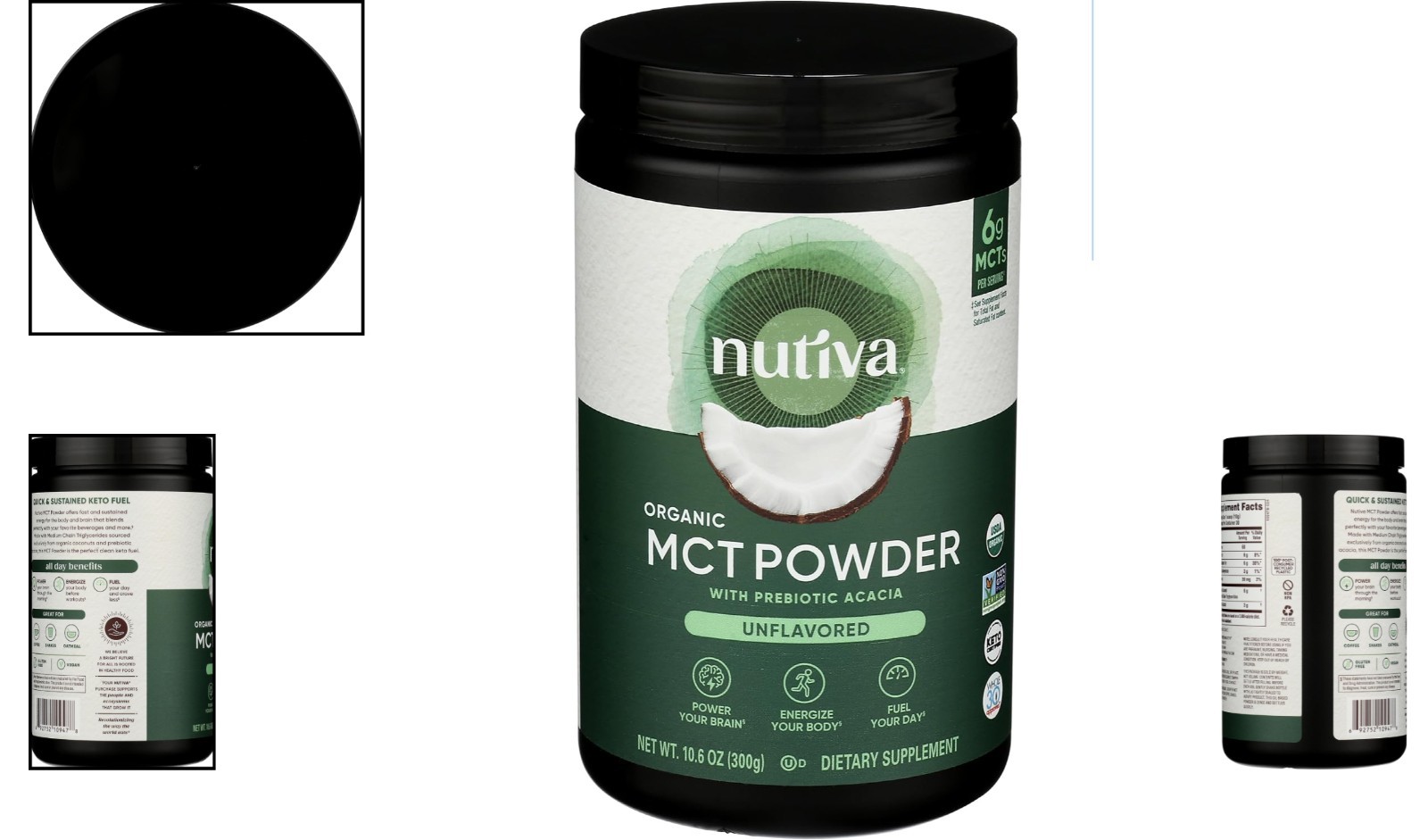 Ketogenic Organic MCT Powder with Prebiotic Fiber – 10.6 Ounce of Pure Energy