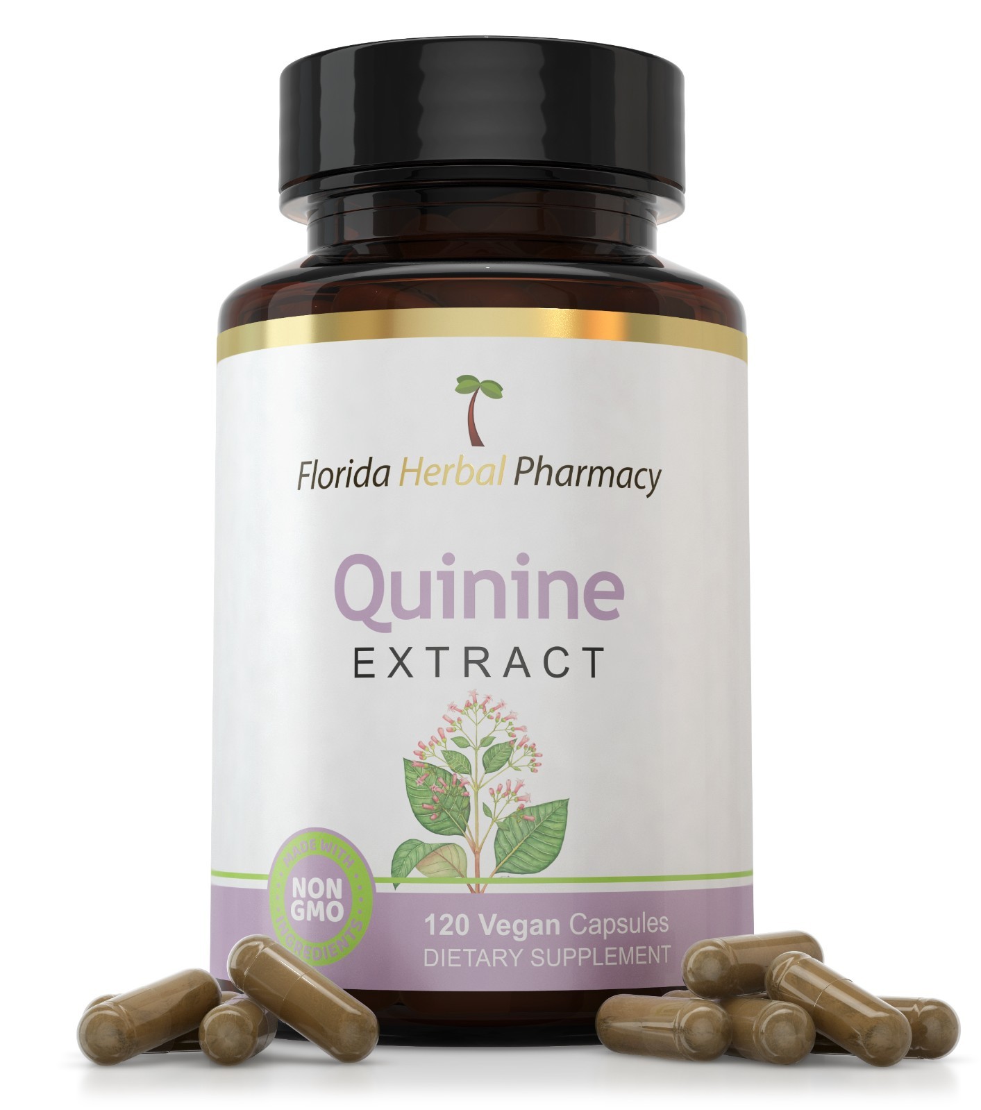Quinine Cinchona Dried Bark Extract Supplement Capsules 10:1 (120 Capsules)