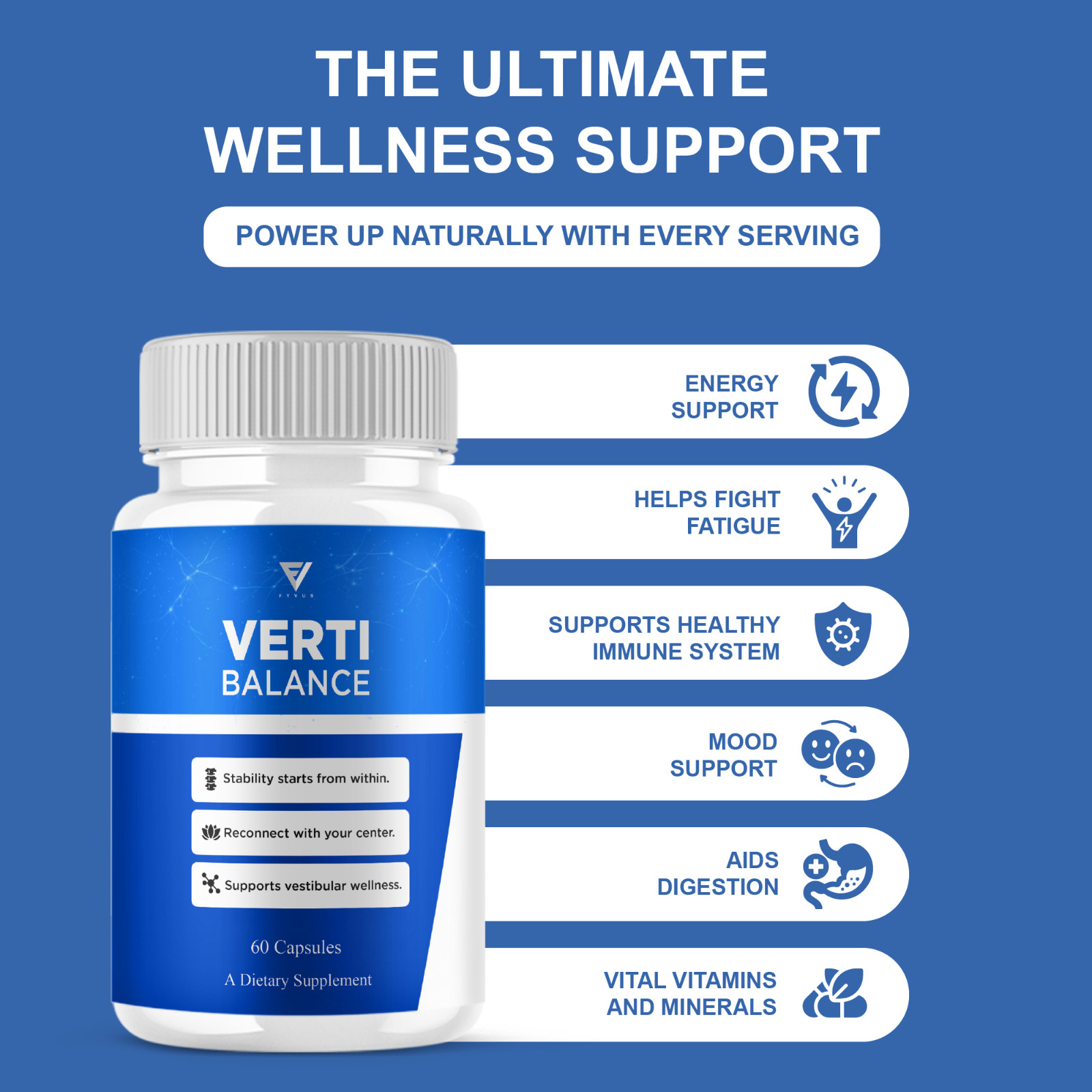 (5 Pack) Verti Balance Supports Wellness, VertiBalance Supplement (300 Capsules)