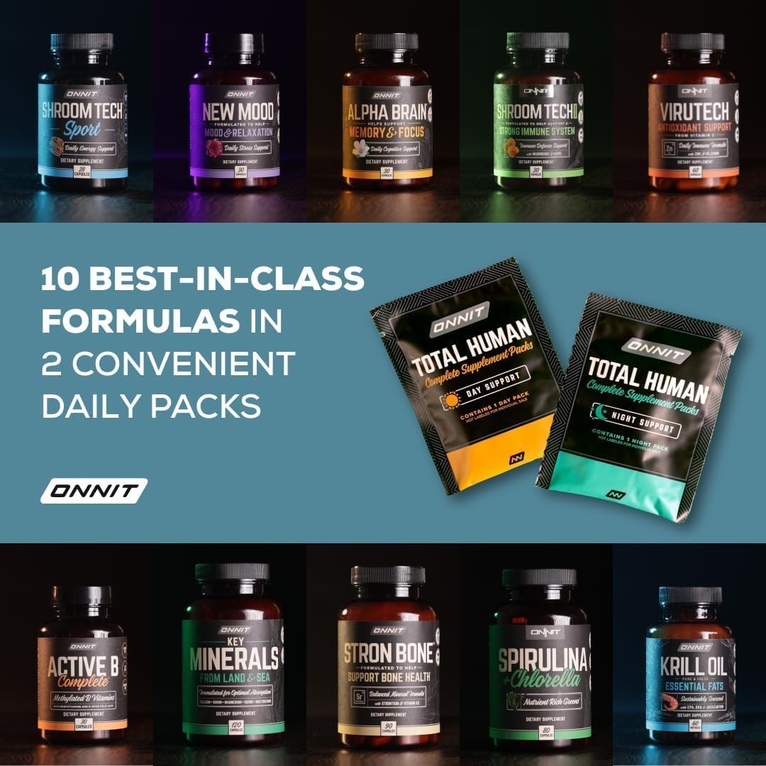 Total Human Day & Night Multivitamin Packs for Men & Women – 30-Day Supply