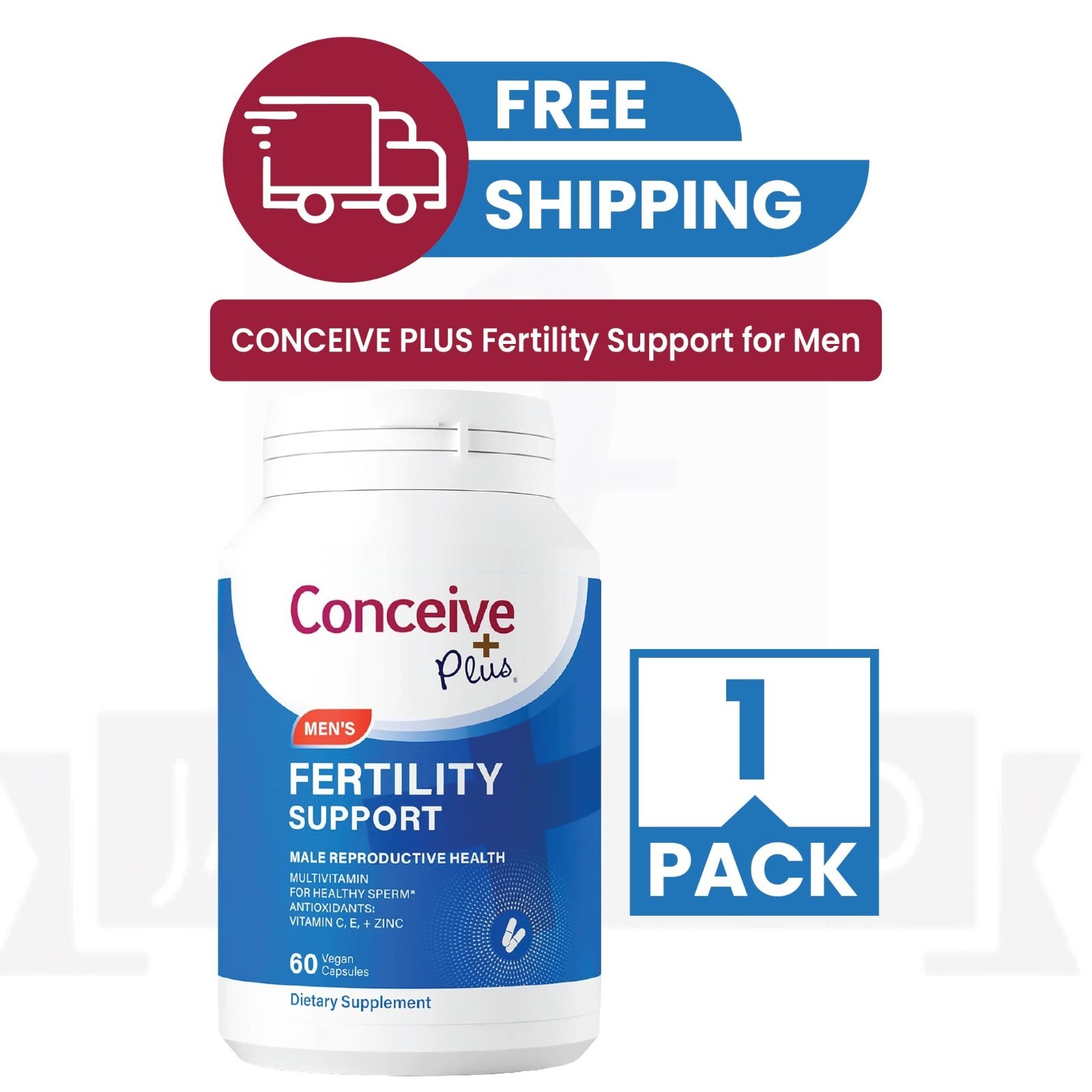 CONCEIVE Plus Men’s Fertility Support, 60 Vegan Capsules