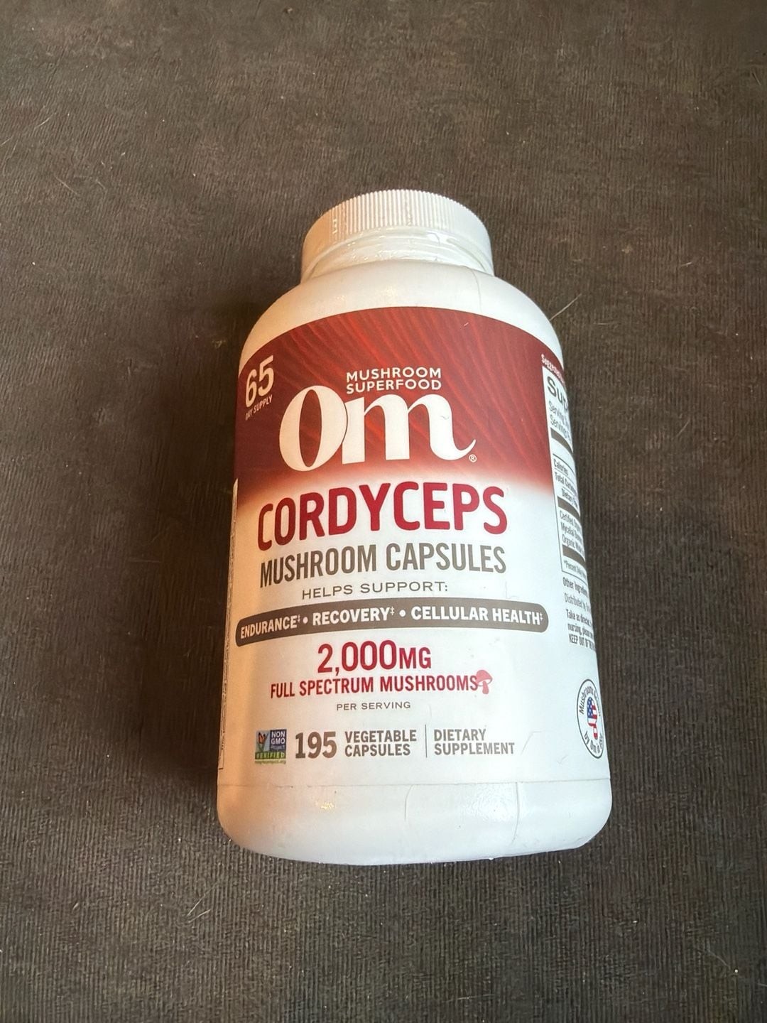 Om Mushroom Superfood Cordyceps Mushroom Capsules 2,000mg, 195 Count