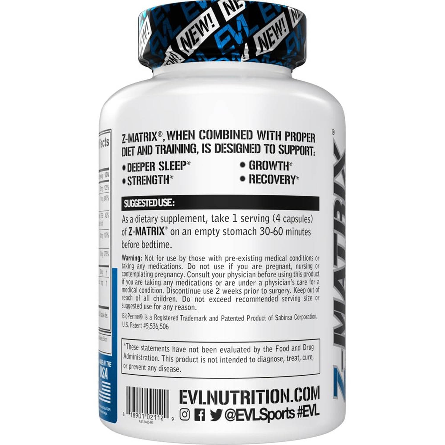 Evlution EVL Post Workout Recovery Supplement – Magnesium and Zinc – ZMatrix …