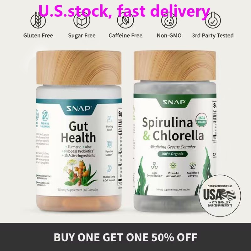 SNAP Gut Health Supplement&Snap Supplements Natural Spirulina and Chlorella