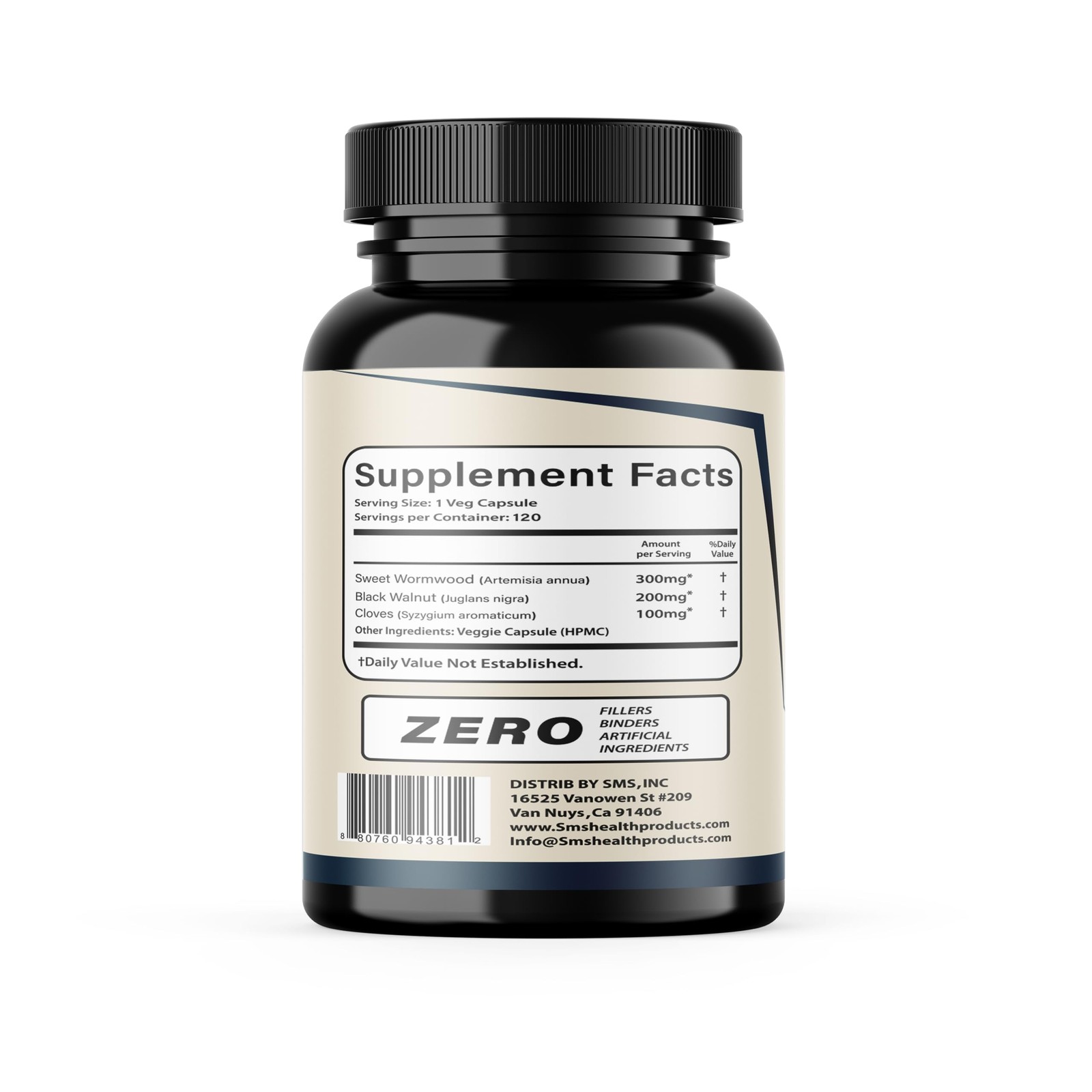 Wormwood Black Walnut Clove Capsules, No Fillers, Herbal Cleanse Supplement w…