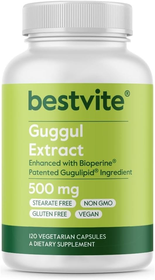 Metabolic Support Guggul Extract 500mg – 120 Vegetarian Capsules, Gluten-Free