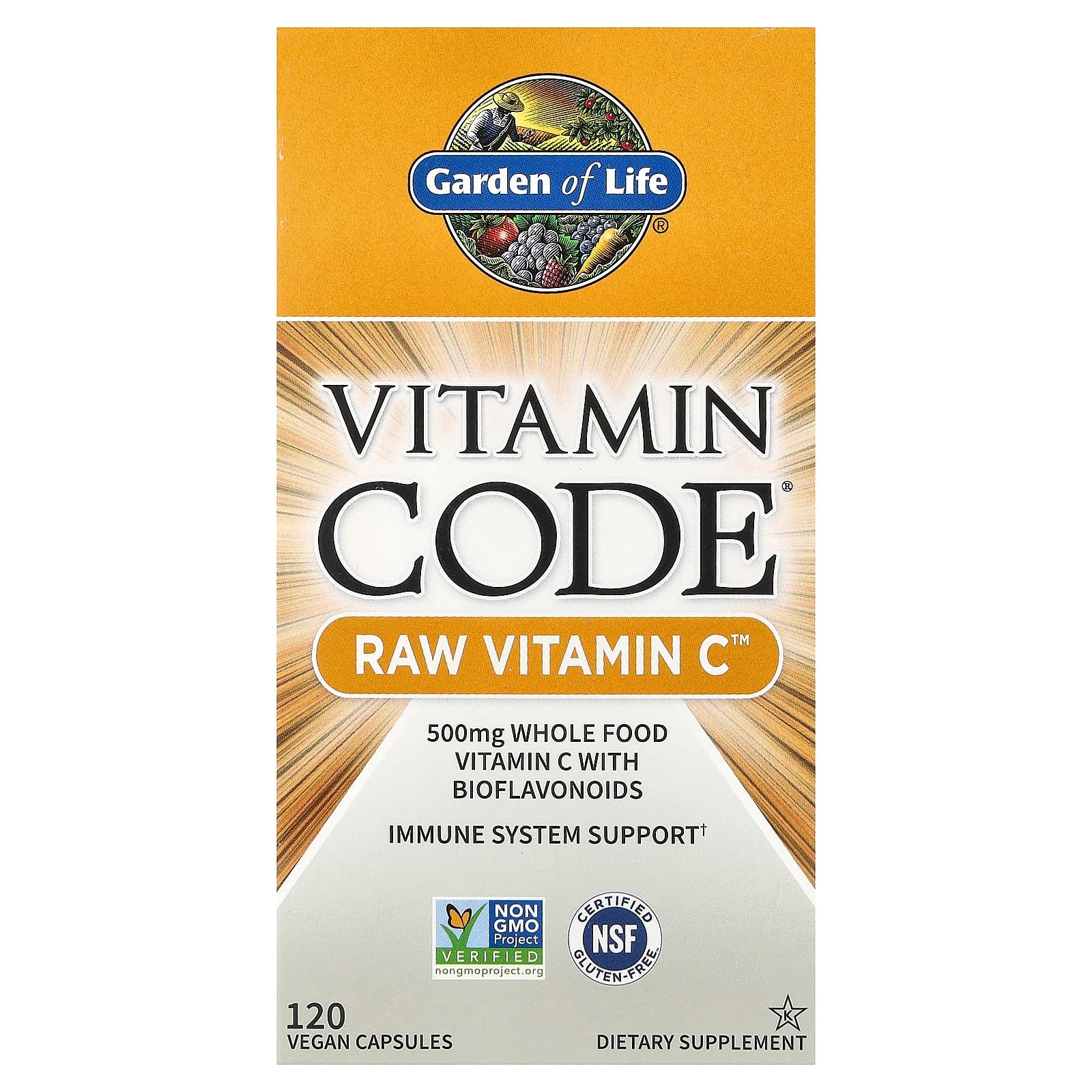 2 X Garden of LifeGarden of Life, Vitamin Code�, RAW Vitamin C�, 120 Vegan Cap