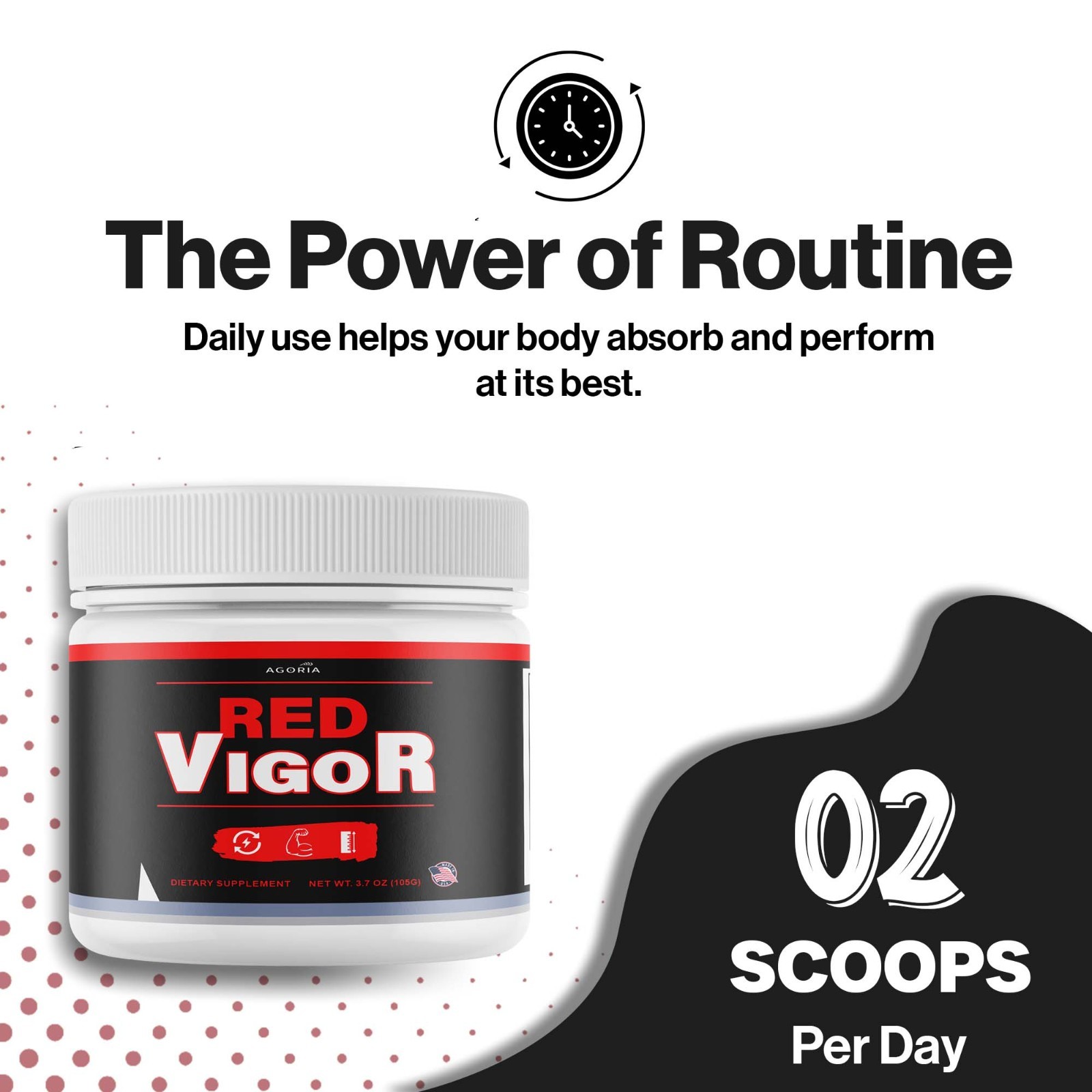 ( 3 Pack ) Red Vigor for Men, Redvigor Advanced Daily Male Support Powder