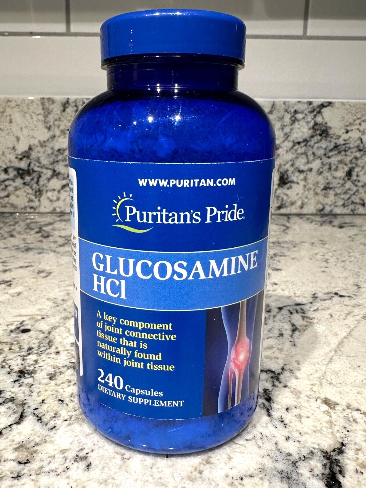 PURITAN’S PRIDE Glucosamine HCI 680 Mg Capsules Unflavored 240 Count EXP 6/25